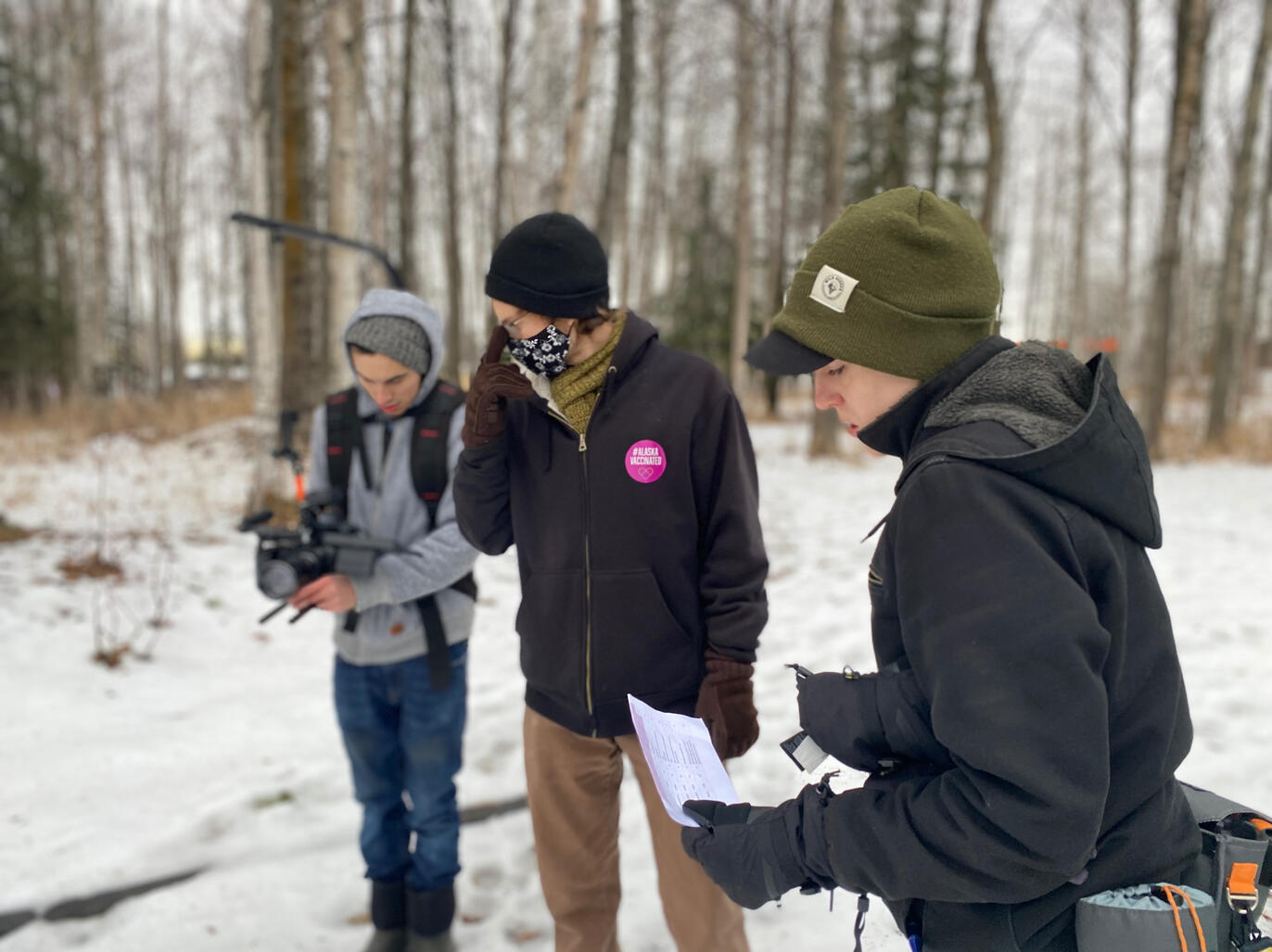 Shooting a scene for The Cuddlist